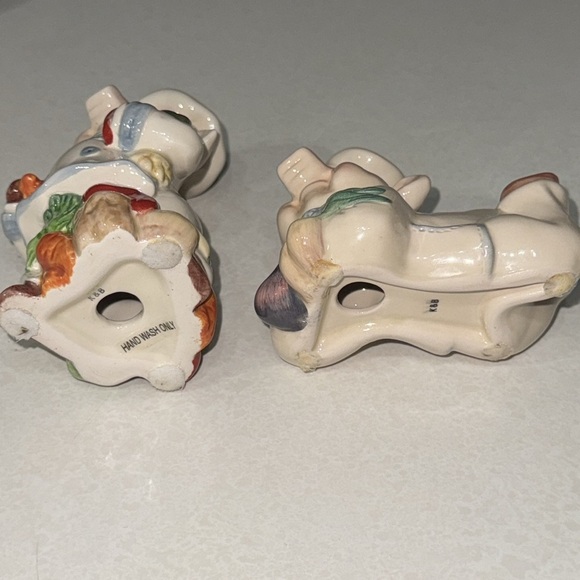Rare Vintage K&B Chef Pigs Salt and Pepper Shakers EUC Kitschy Kitchen Piggies - Picture 6 of 6